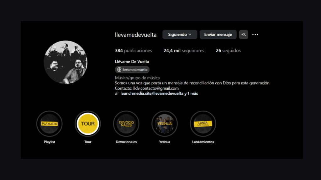 Biografía de Instagram